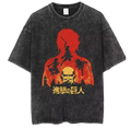 Attack on Titan Silhouette Vintage Washed T-Shirt