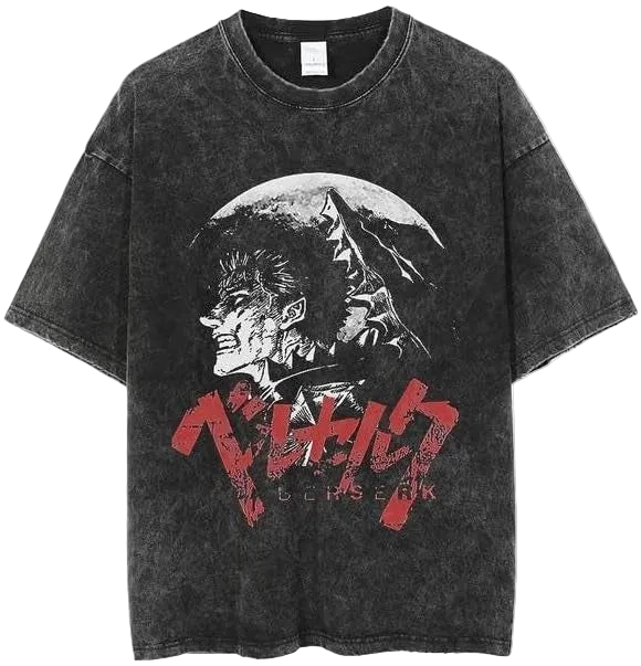 Guts Berserk Eclipse Moon Vintage Washed T-Shirt